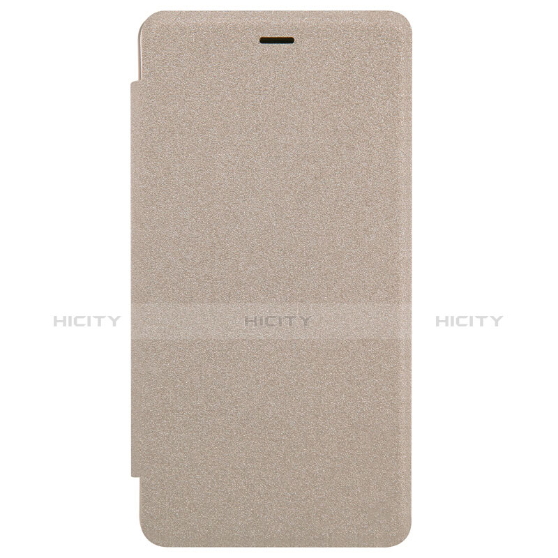 Cover Portafoglio In Pelle con Supporto per Xiaomi Redmi 3 Pro Oro