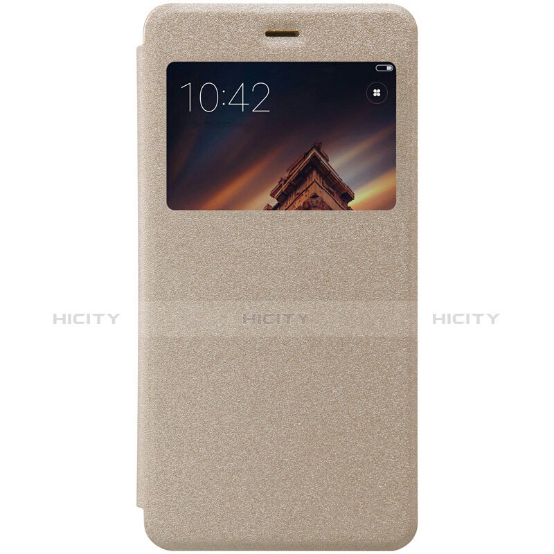 Cover Portafoglio In Pelle con Supporto per Xiaomi Redmi 4A Oro