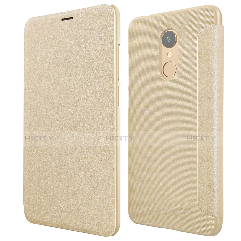 Cover Portafoglio In Pelle con Supporto per Xiaomi Redmi 5 Oro