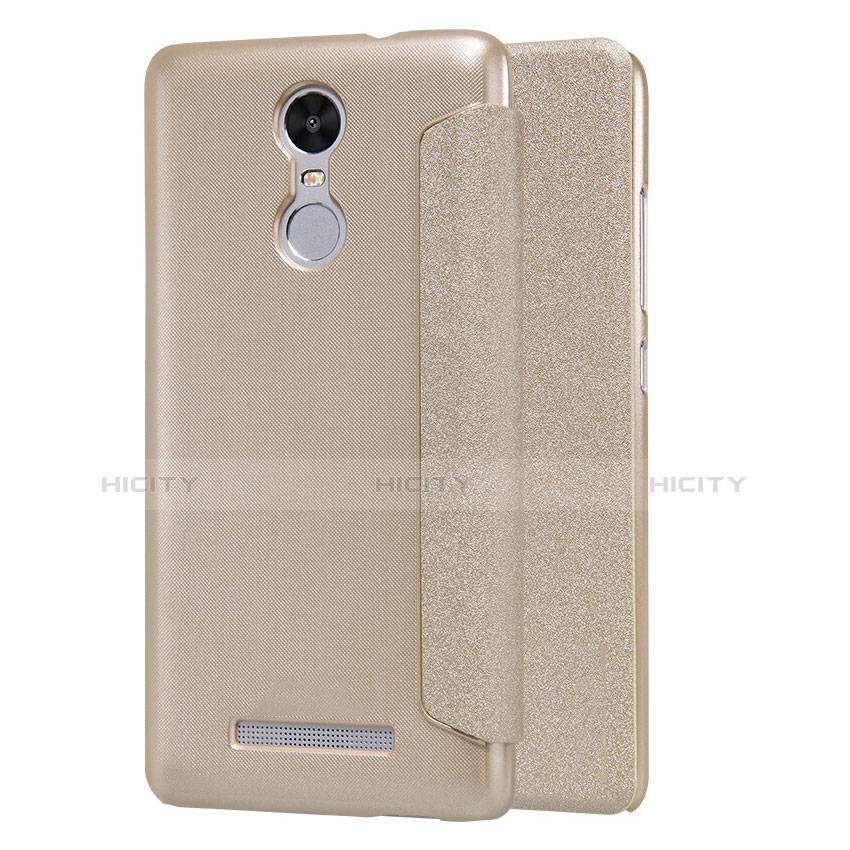 Cover Portafoglio In Pelle con Supporto per Xiaomi Redmi Note 3 MediaTek Oro