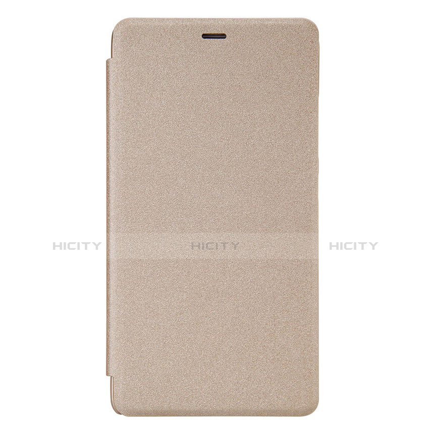 Cover Portafoglio In Pelle con Supporto per Xiaomi Redmi Note 3 MediaTek Oro