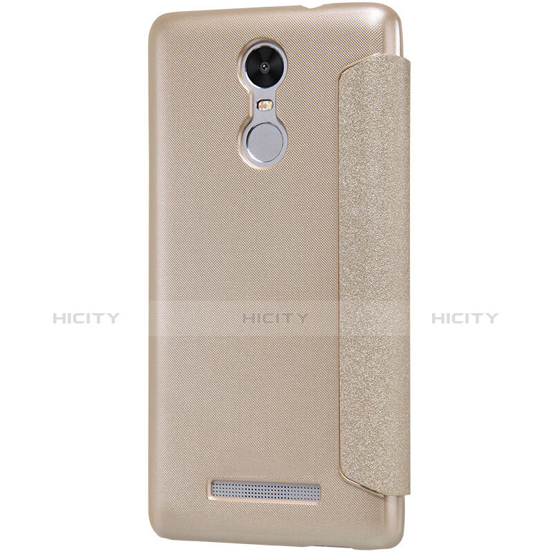 Cover Portafoglio In Pelle con Supporto per Xiaomi Redmi Note 3 MediaTek Oro