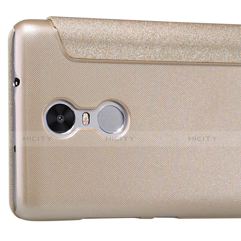 Cover Portafoglio In Pelle con Supporto per Xiaomi Redmi Note 3 Oro
