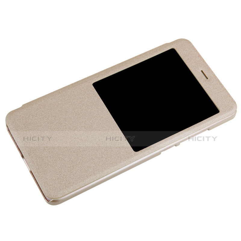 Cover Portafoglio In Pelle con Supporto per Xiaomi Redmi Note 4 Oro