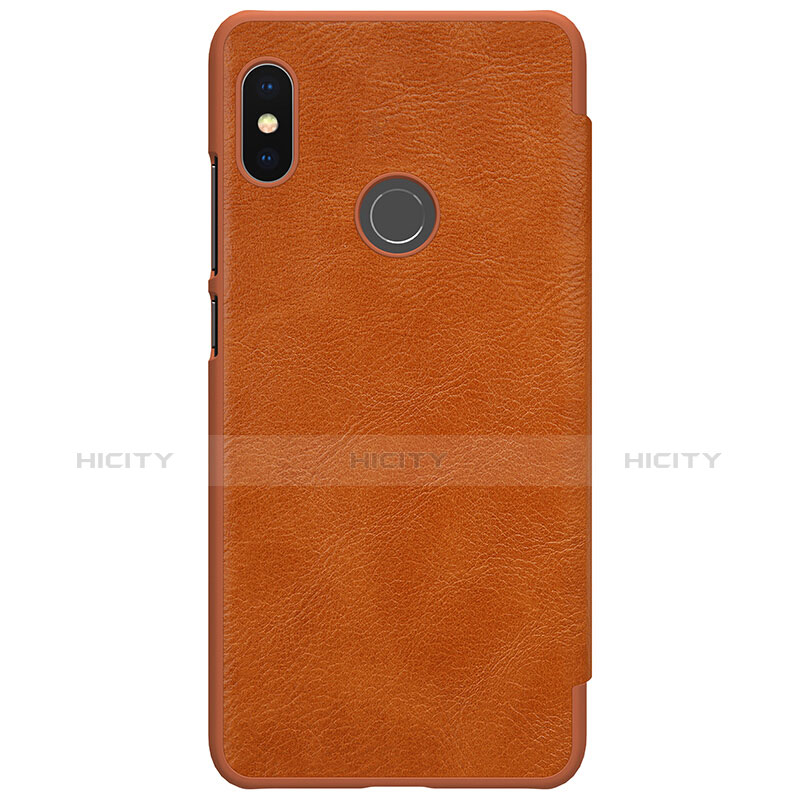 Cover Portafoglio In Pelle con Supporto per Xiaomi Redmi Note 5 AI Dual Camera Marrone