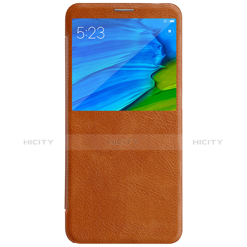 Cover Portafoglio In Pelle con Supporto per Xiaomi Redmi Note 5 Marrone