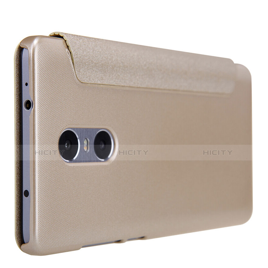Cover Portafoglio In Pelle con Supporto per Xiaomi Redmi Pro Oro