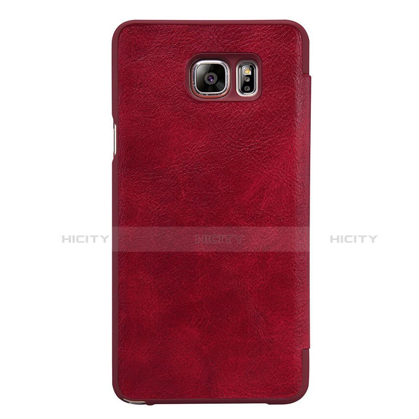 Cover Portafoglio In Pelle con Supporto U01 per Samsung Galaxy S7 Edge G935F Rosso