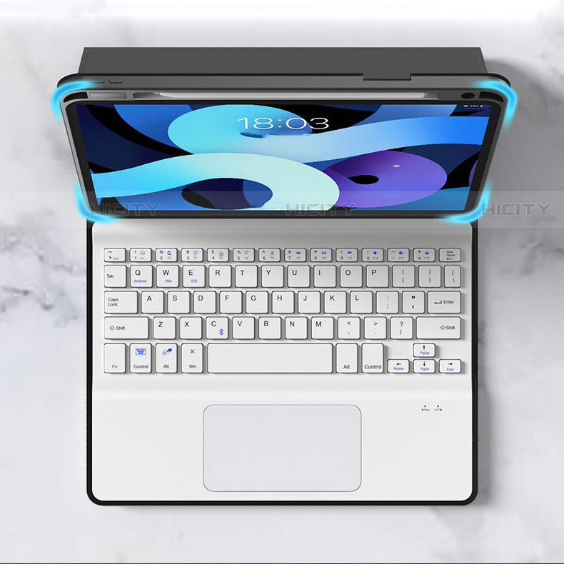 Cover Portafoglio In Pelle con Tastiera per Apple iPad Air 10.9 (2020)
