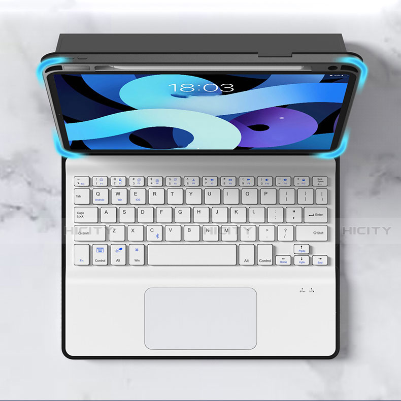 Cover Portafoglio In Pelle con Tastiera per Apple New iPad Air 10.9 (2020)