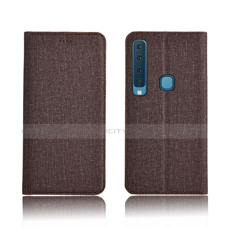 Cover Portafoglio In Pelle Cover con Supporto per Samsung Galaxy A9s Marrone