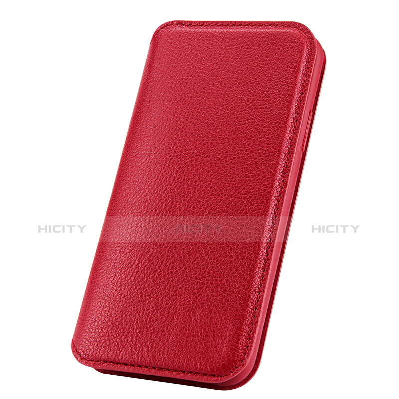 Cover Portafoglio In Pelle per Apple iPhone Xs Rosso