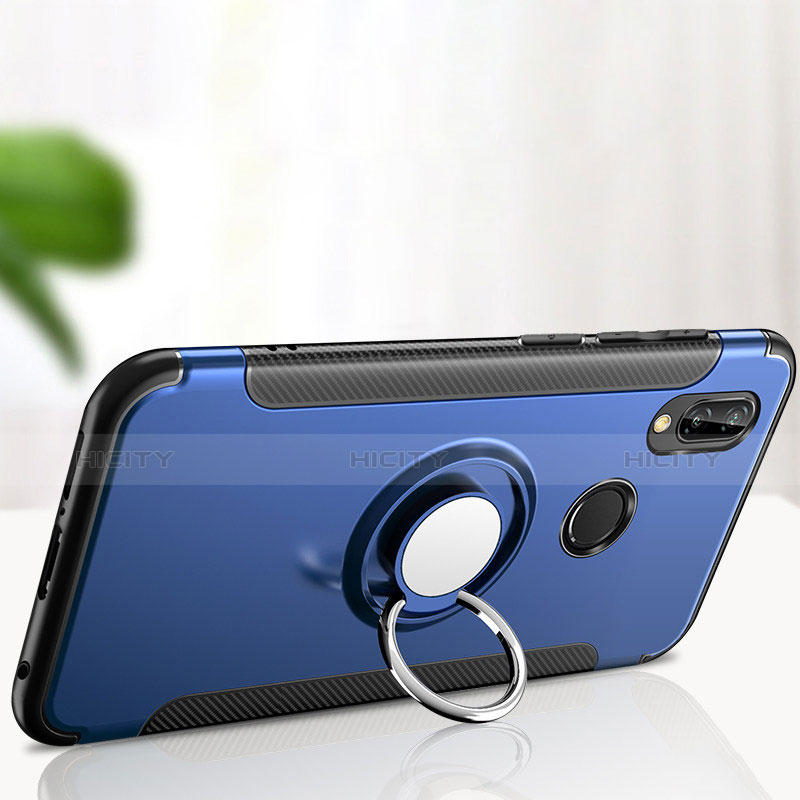 Cover Silicone e Plastica Opaca con Anello Supporto per Huawei Nova 3i Blu