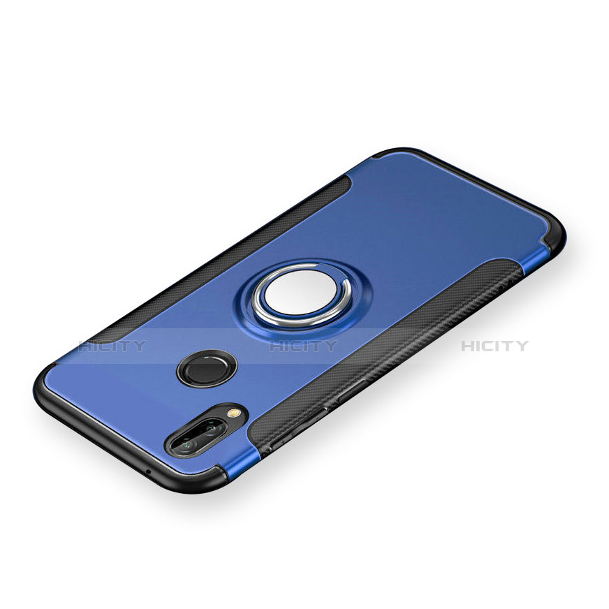 Cover Silicone e Plastica Opaca con Anello Supporto per Huawei Nova 3i Blu