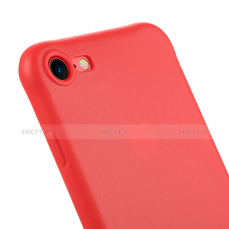 Cover Silicone Morbida Lucido C01 per Apple iPhone 7 Rosso