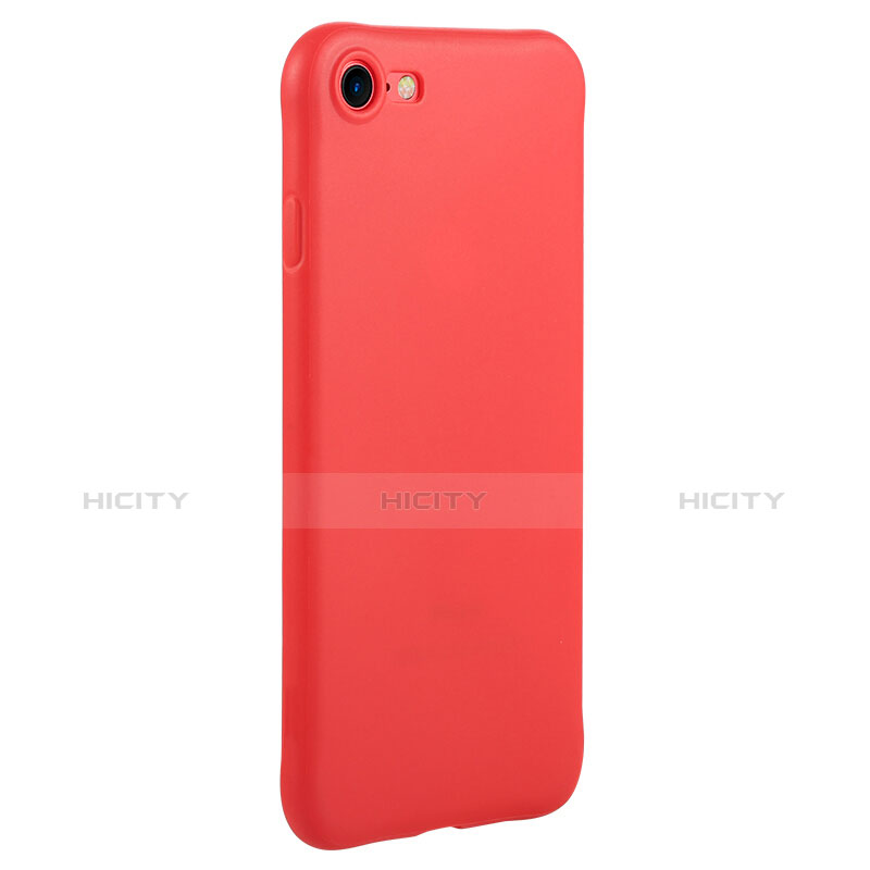 Cover Silicone Morbida Lucido C01 per Apple iPhone 7 Rosso