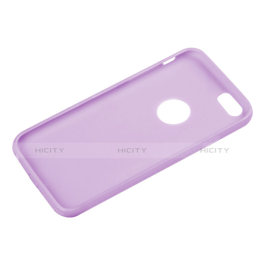 Cover Silicone Morbida Lucido con Foro per Apple iPhone 6S Plus Viola