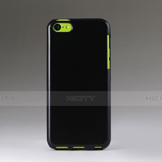 Cover Silicone Morbida Lucido per Apple iPhone 5C Nero