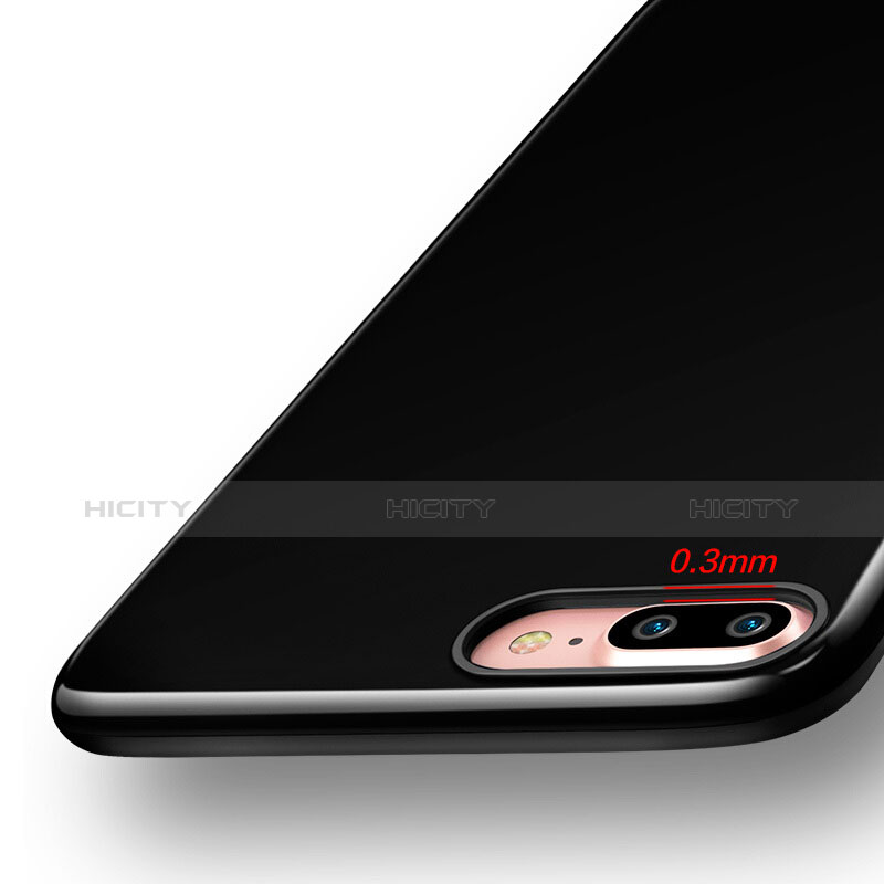 Cover Silicone Morbida Lucido per Apple iPhone 7 Plus Nero