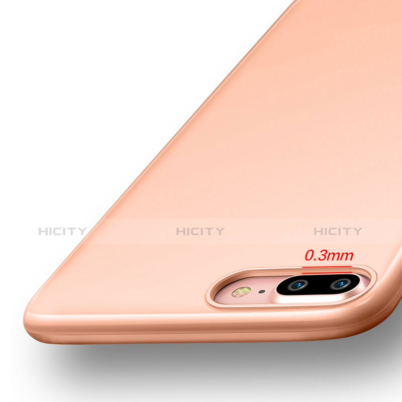 Cover Silicone Morbida Lucido per Apple iPhone 8 Plus Arancione