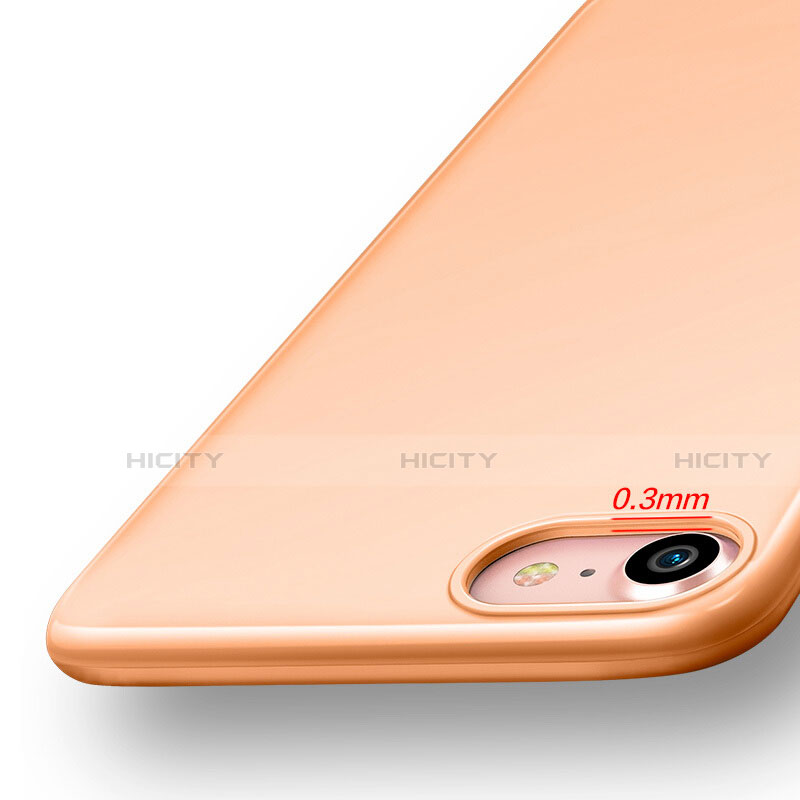 Cover Silicone Morbida Lucido per Apple iPhone SE3 2022 Arancione