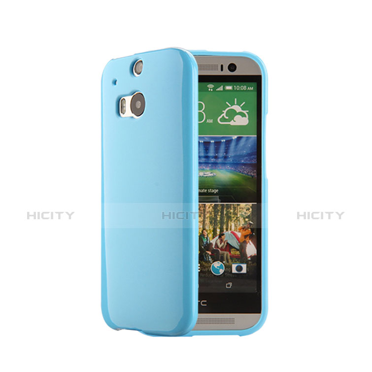 Cover Silicone Morbida Lucido per HTC One M8 Blu