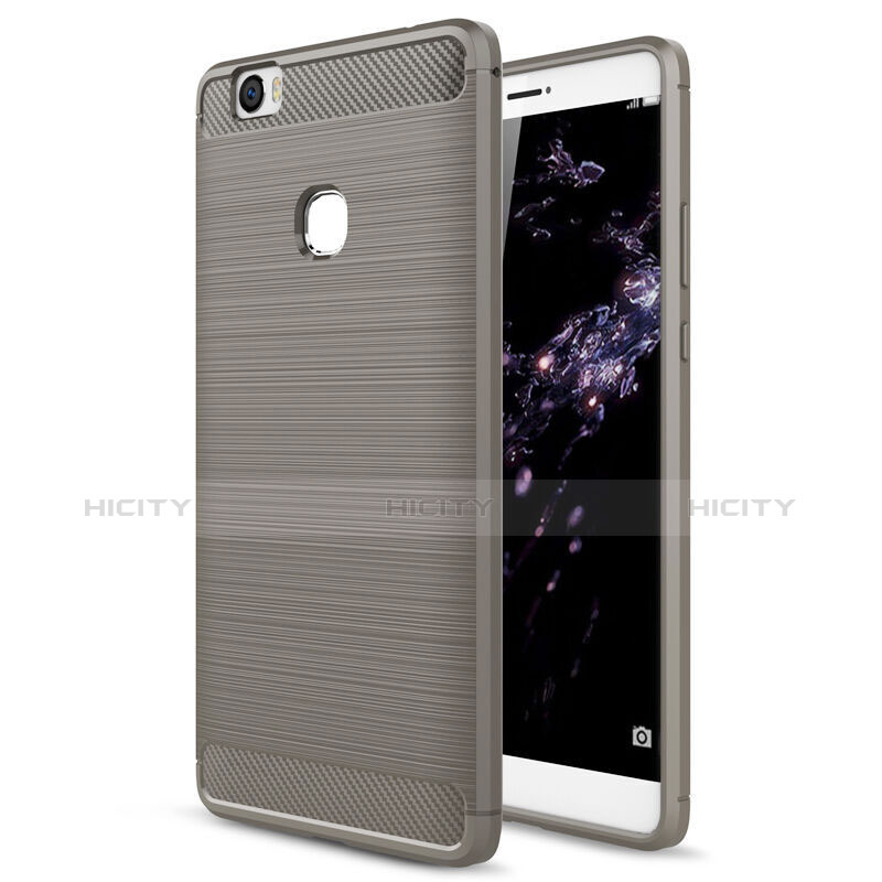 Cover Silicone Morbida Lucido per Huawei Honor Note 8 Grigio