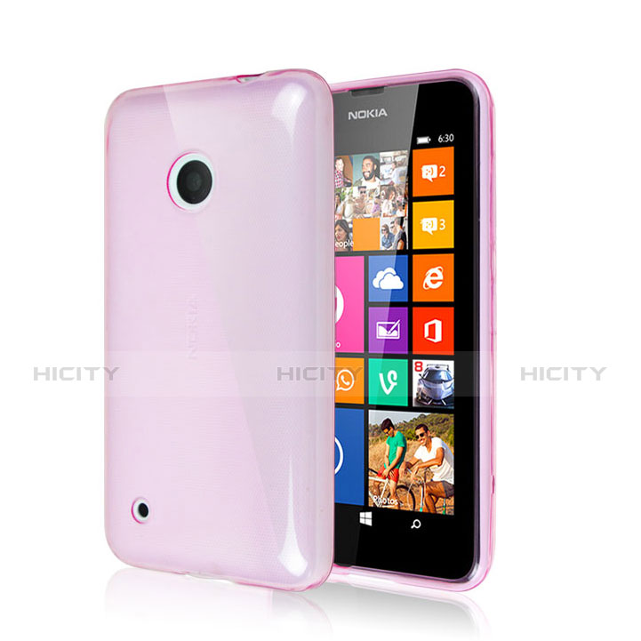 Cover Silicone Morbida Lucido per Nokia Lumia 530 Rosa