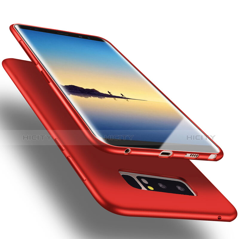 Cover Silicone Morbida Lucido per Samsung Galaxy Note 8 Duos N950F Rosso