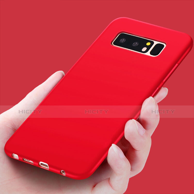Cover Silicone Morbida Lucido per Samsung Galaxy Note 8 Duos N950F Rosso
