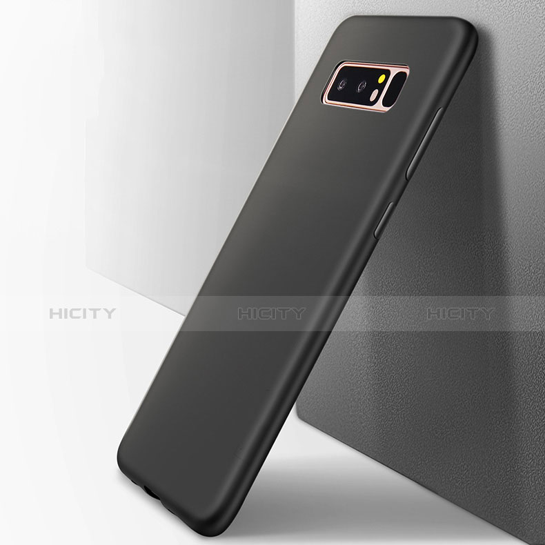 Cover Silicone Morbida Lucido per Samsung Galaxy Note 8 Nero