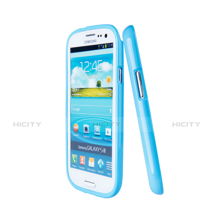 Cover Silicone Morbida Lucido per Samsung Galaxy S3 i9300 Blu