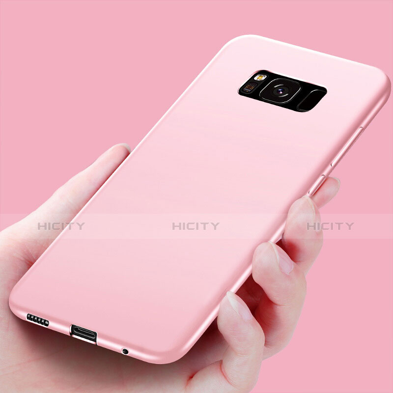 Cover Silicone Morbida Lucido per Samsung Galaxy S8 Plus Oro Rosa