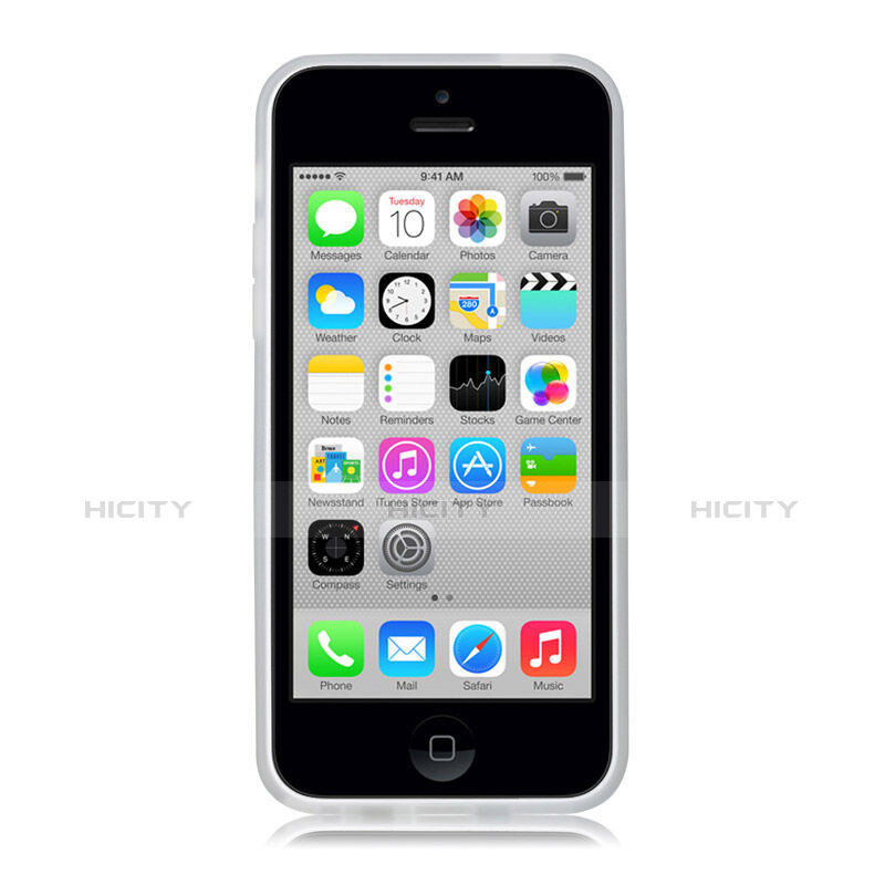 Cover Silicone Morbida Opaca per Apple iPhone 5C Bianco