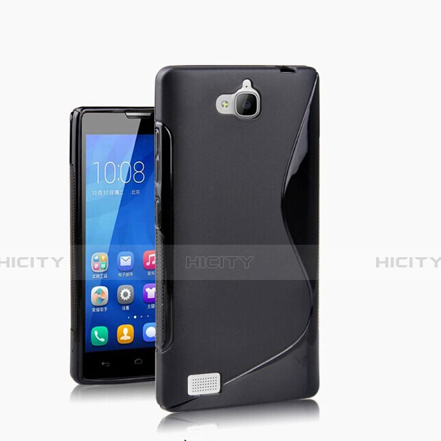 Cover Silicone Morbida S-Line per Huawei Honor 3C Nero