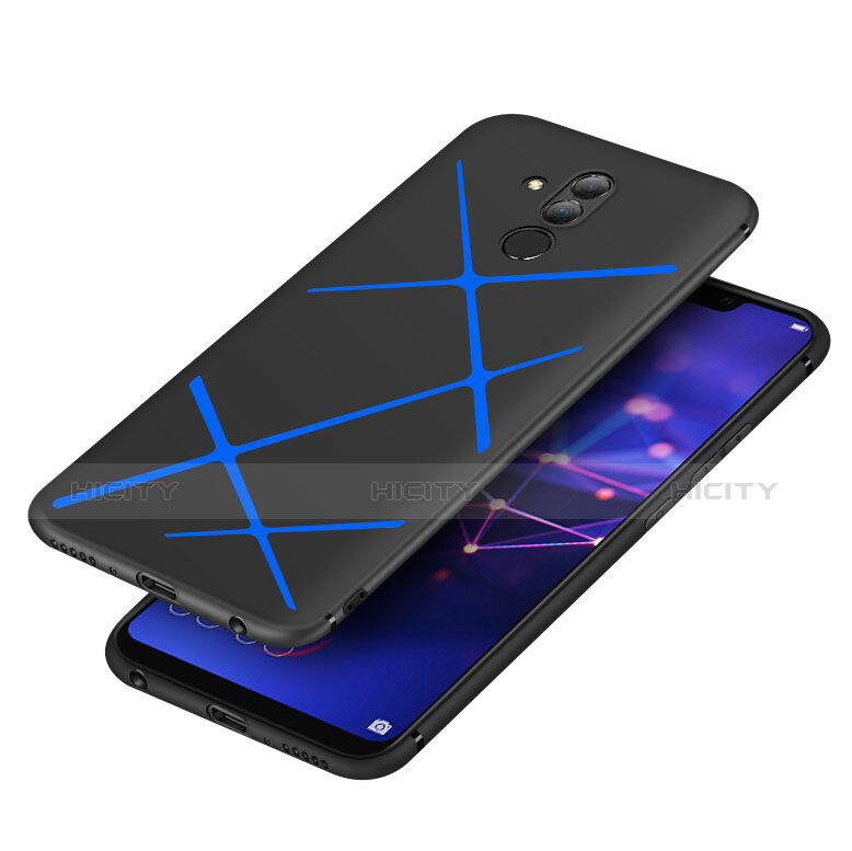 Cover Silicone Morbida Spigato per Huawei Mate 20 Lite Blu