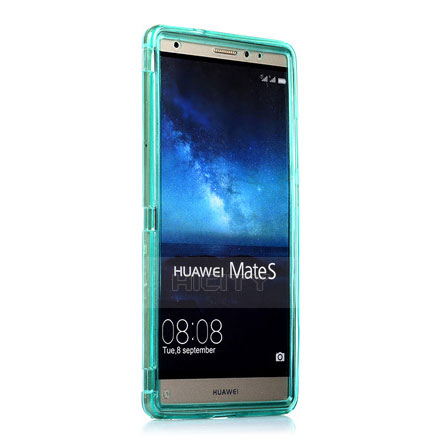Cover Silicone Trasparente A Flip Morbida per Huawei Mate S Cielo Blu