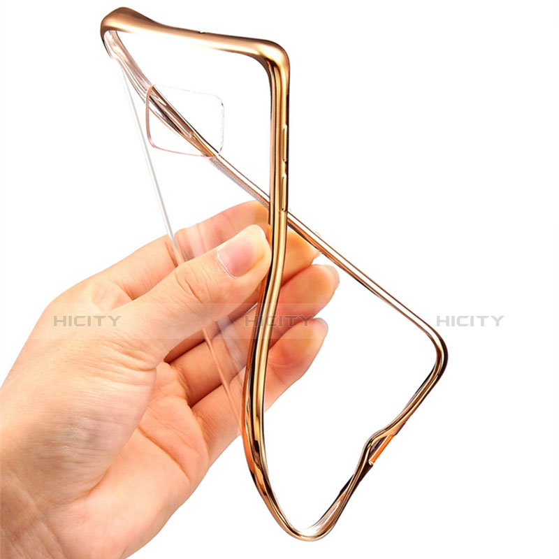Cover Silicone Trasparente Laterale per Samsung Galaxy S6 Edge SM-G925 Oro