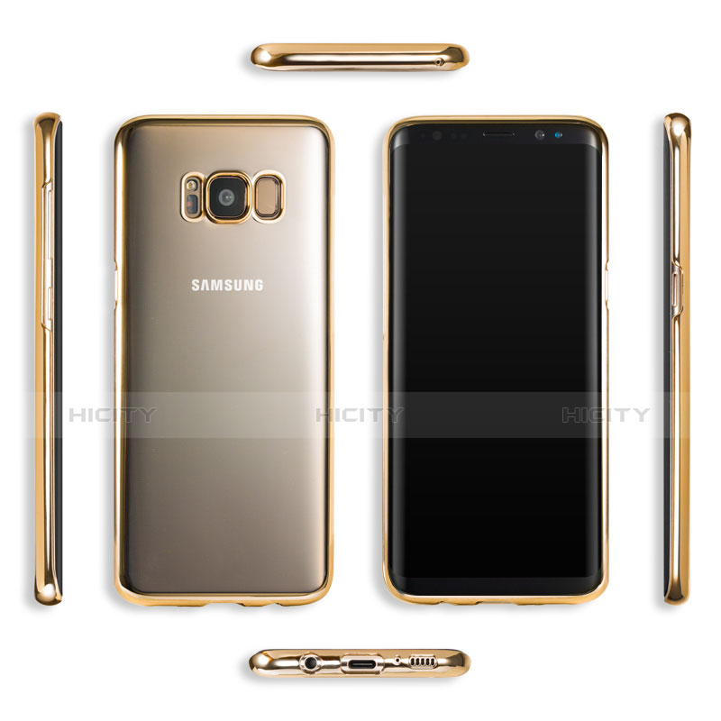 Cover Silicone Trasparente Laterale per Samsung Galaxy S8 Oro