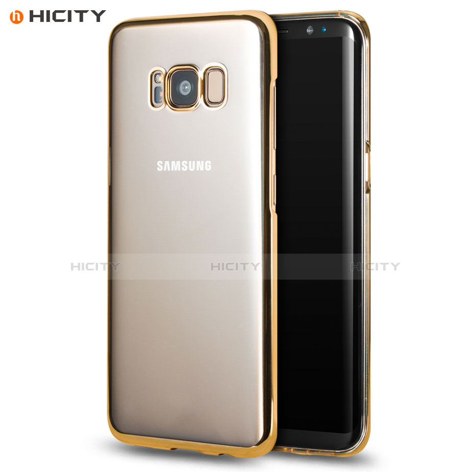 Cover Silicone Trasparente Laterale per Samsung Galaxy S8 Plus Oro