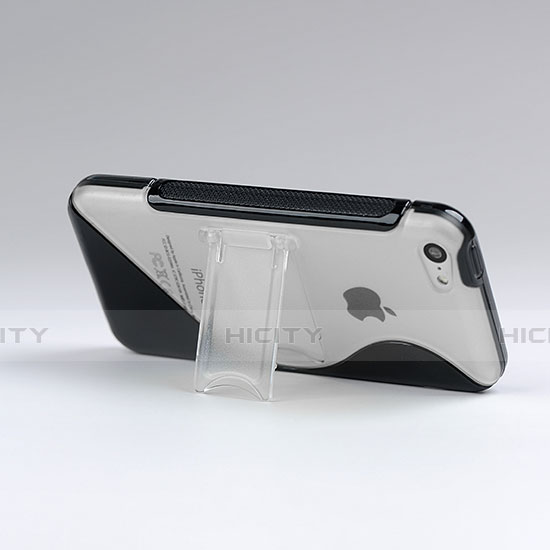 Cover Silicone Trasparente Morbida S-Line per Apple iPhone 5C Nero