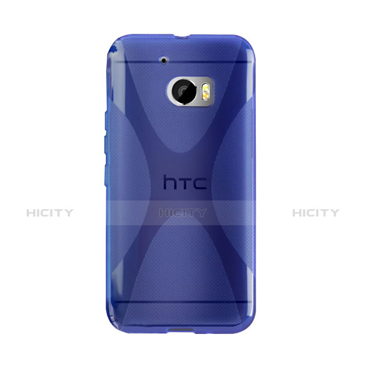 Cover Silicone Trasparente Morbida X-Line per HTC 10 One M10 Blu
