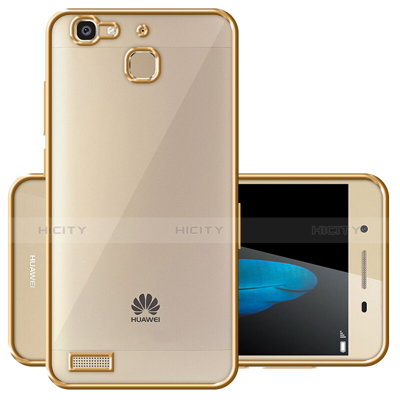 Cover Silicone Trasparente Opaca Laterale per Huawei Enjoy 5S Oro