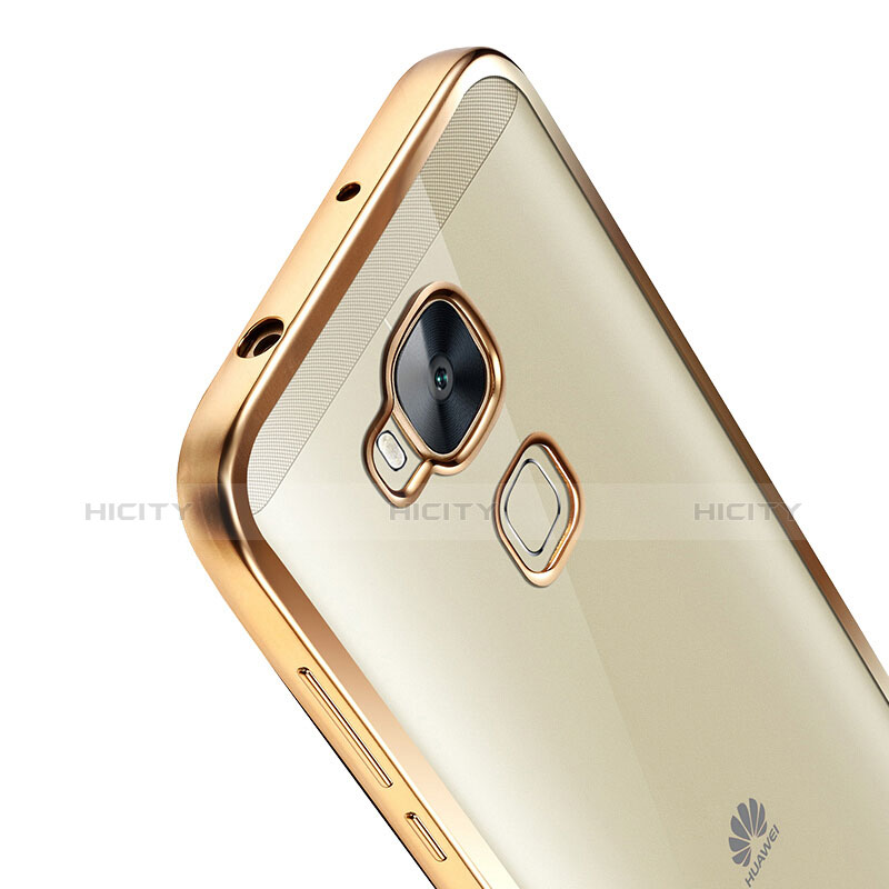 Cover Silicone Trasparente Opaca Laterale per Huawei G7 Plus Oro