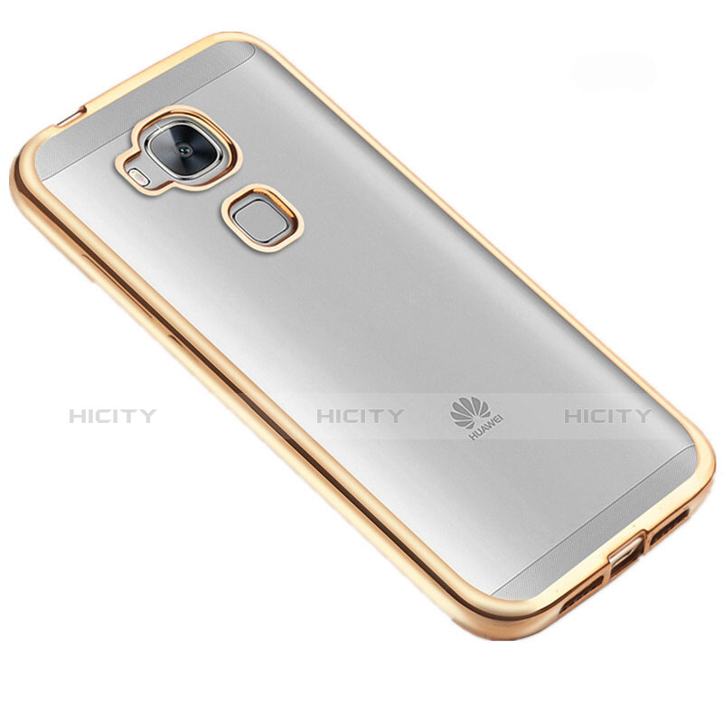 Cover Silicone Trasparente Opaca Laterale per Huawei G8 Oro