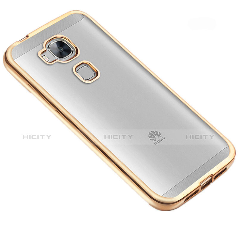 Cover Silicone Trasparente Opaca Laterale per Huawei GX8 Oro