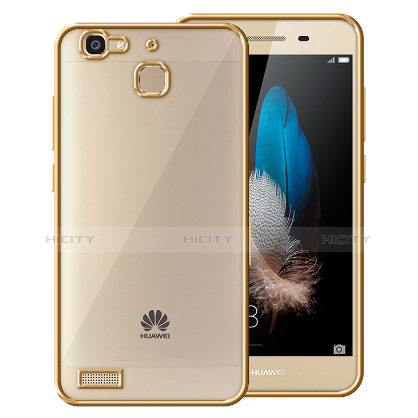 Cover Silicone Trasparente Opaca Laterale per Huawei P8 Lite Smart Oro