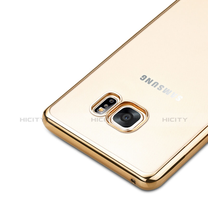 Cover Silicone Trasparente Opaca Laterale per Samsung Galaxy Note 7 Oro