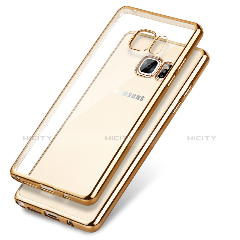 Cover Silicone Trasparente Opaca Laterale per Samsung Galaxy Note 7 Oro