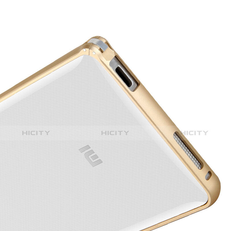 Cover Silicone Trasparente Opaca Laterale per Xiaomi Mi 4 LTE Oro